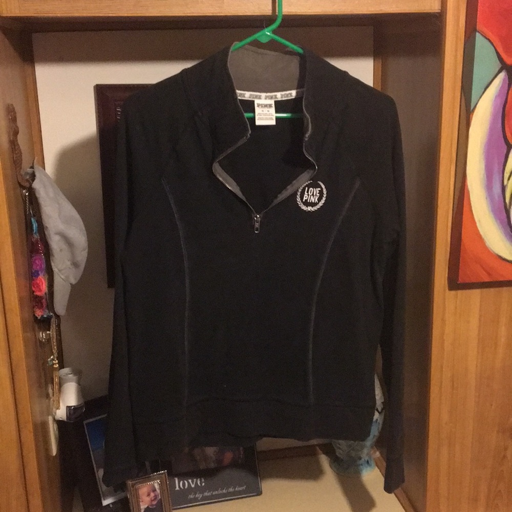 Black pink track jacket